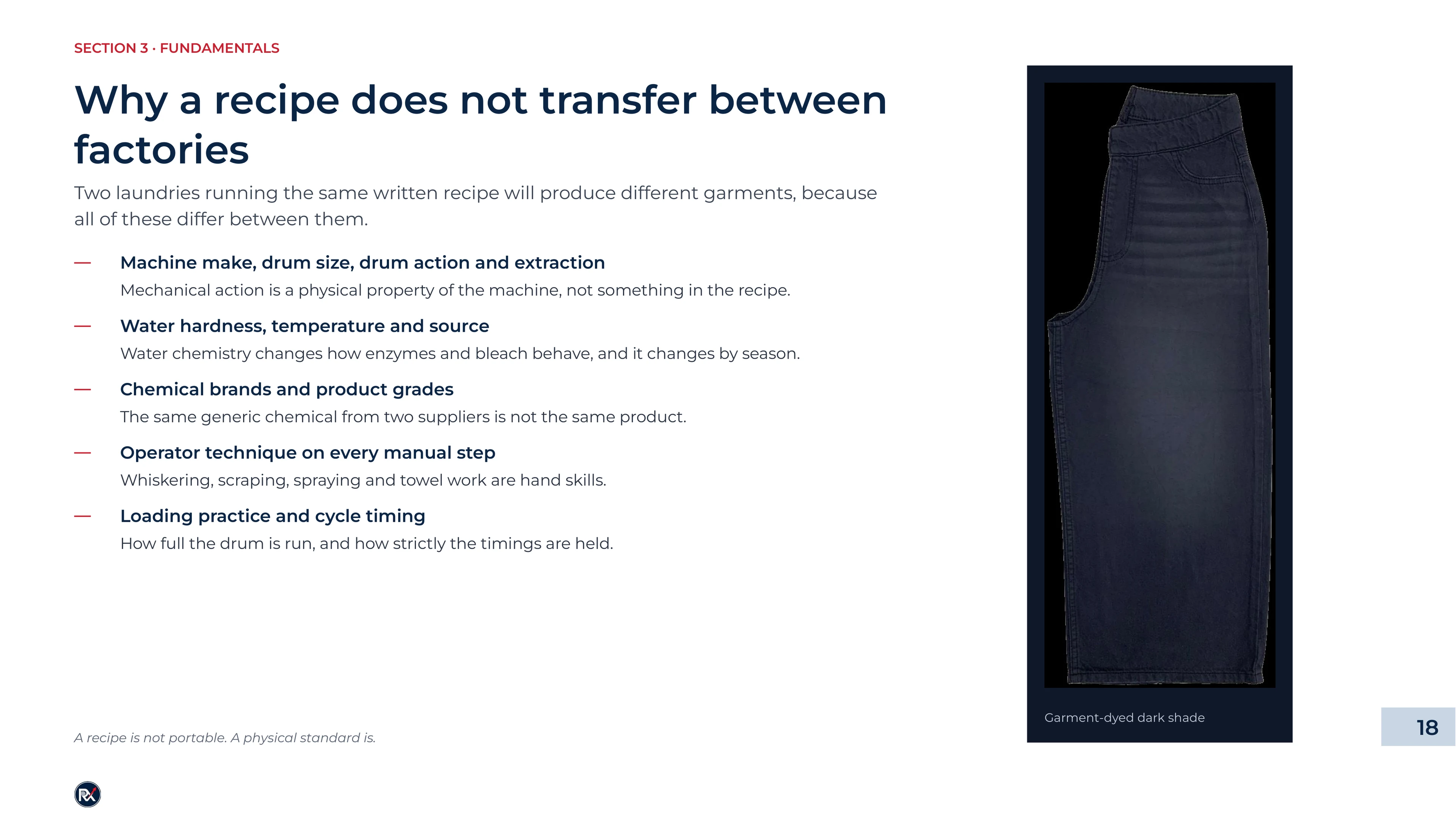 Slide 18 of 85: Why a recipe does not transfer between factories