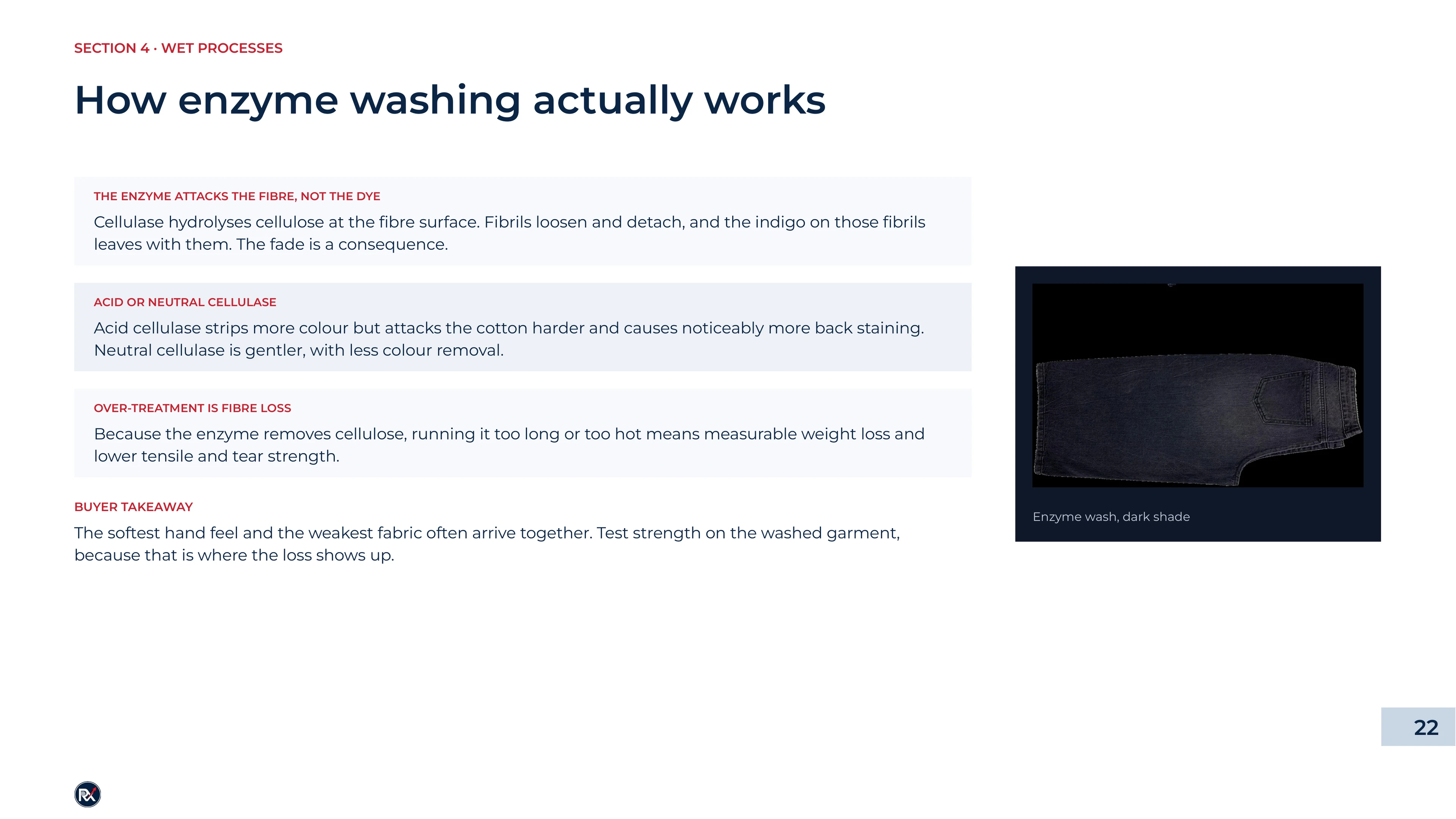 Slide 22 of 85: How enzyme washing actually works