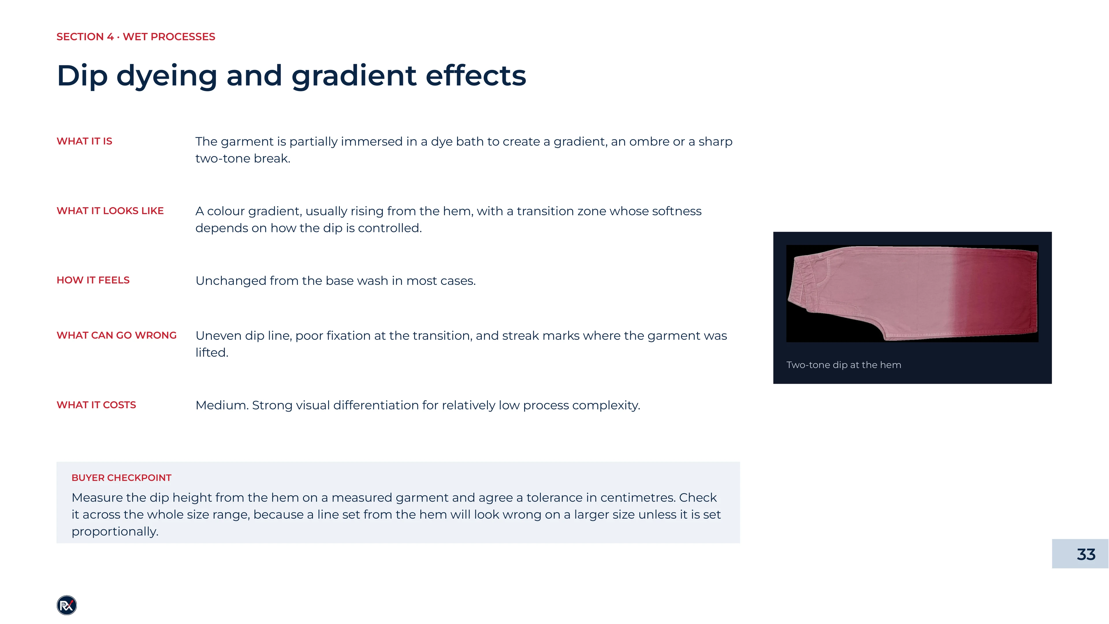 Slide 33 of 85: Dip dyeing and gradient effects