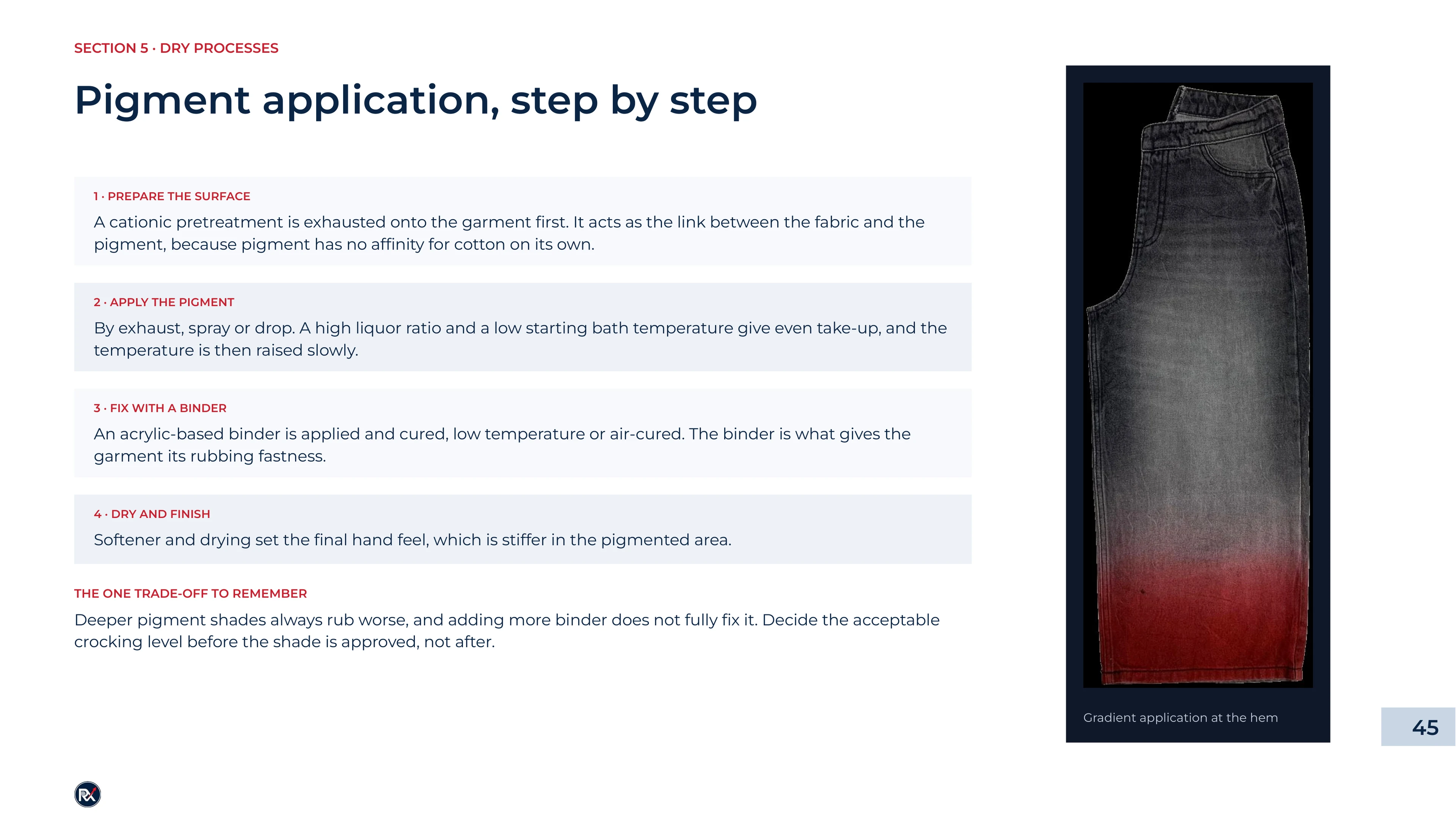 Slide 45 of 85: Pigment application, step by step