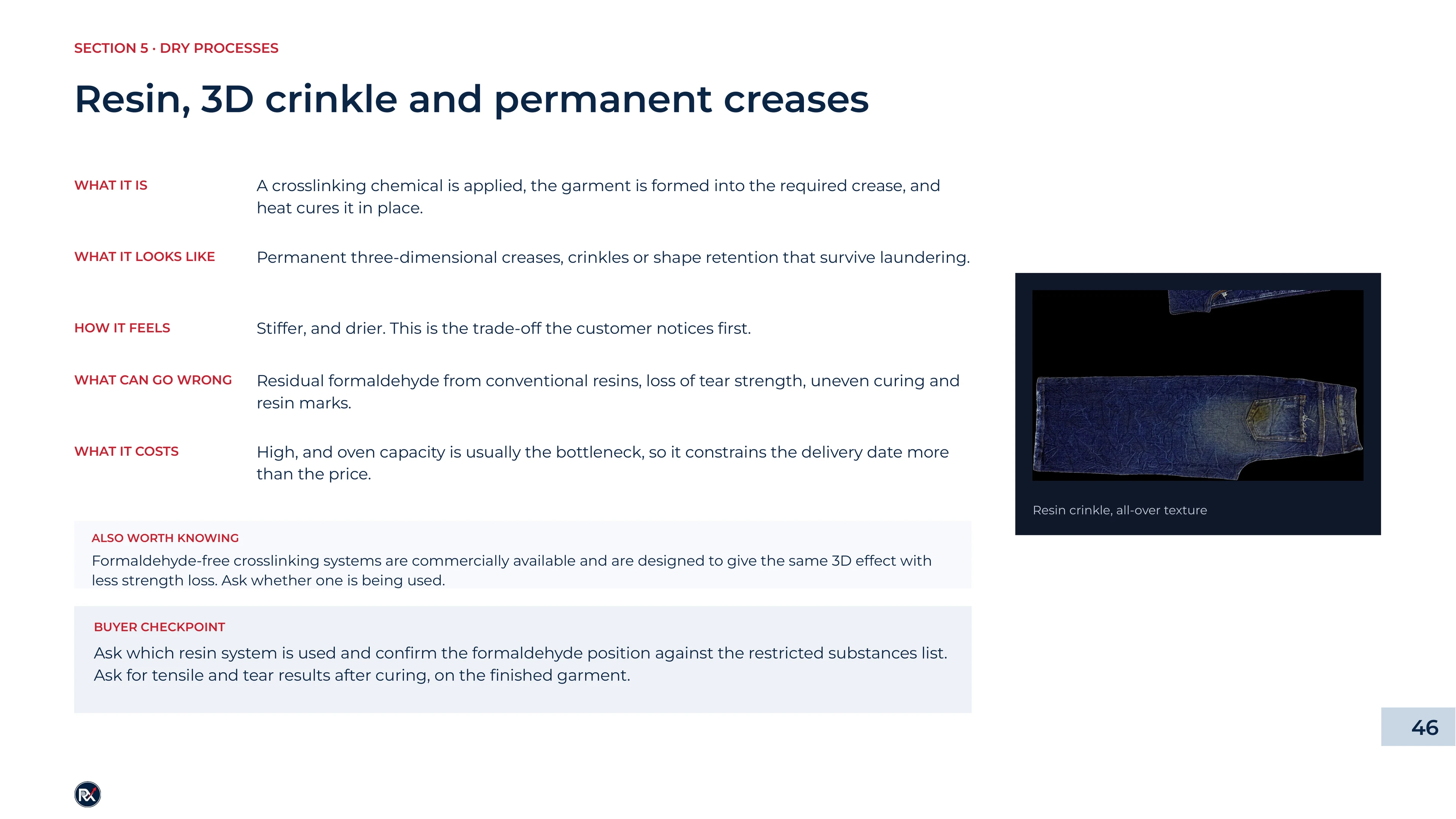 Slide 46 of 85: Resin, 3D crinkle and permanent creases