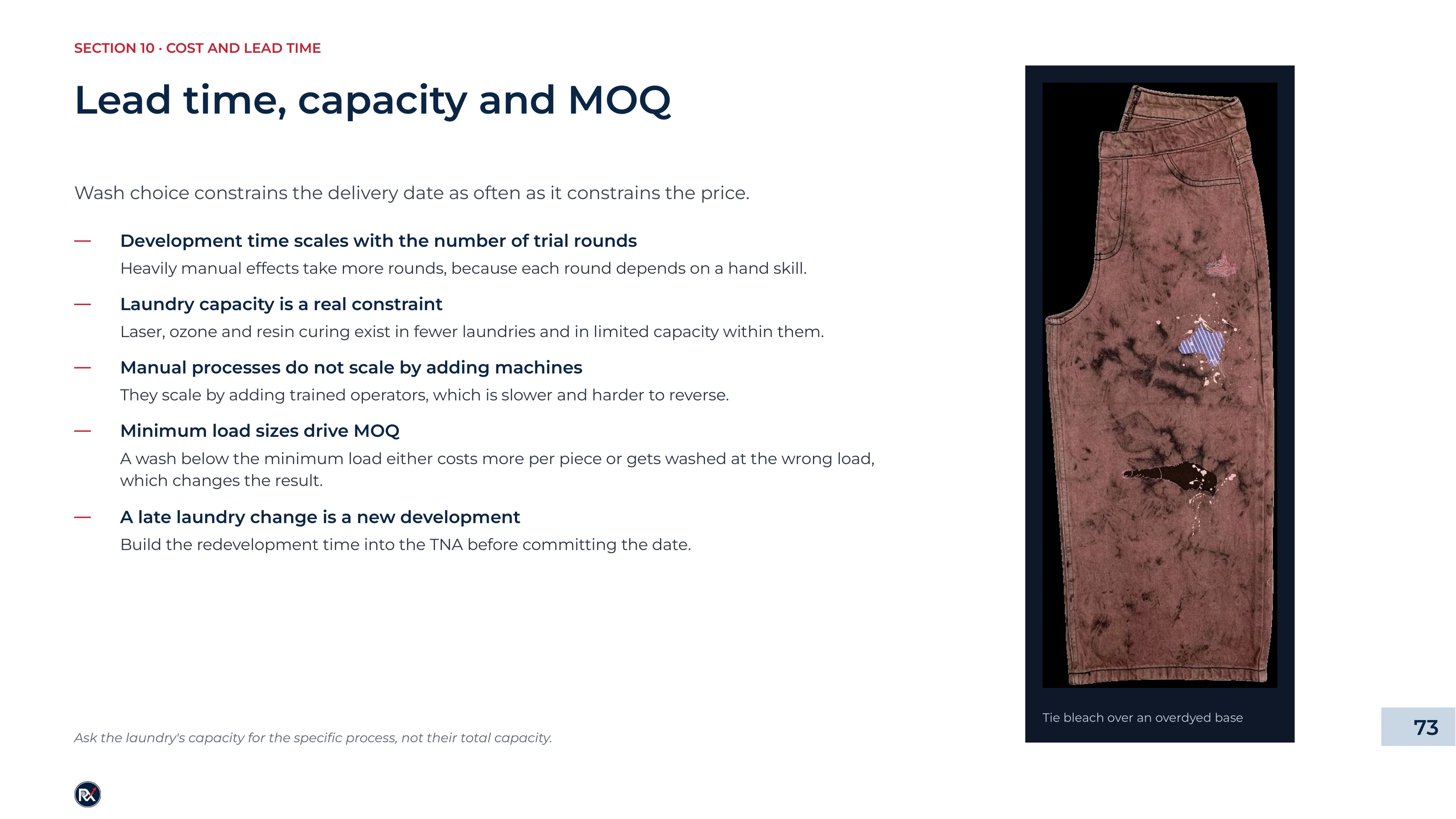 Slide 73 of 85: Lead time, capacity and MOQ
