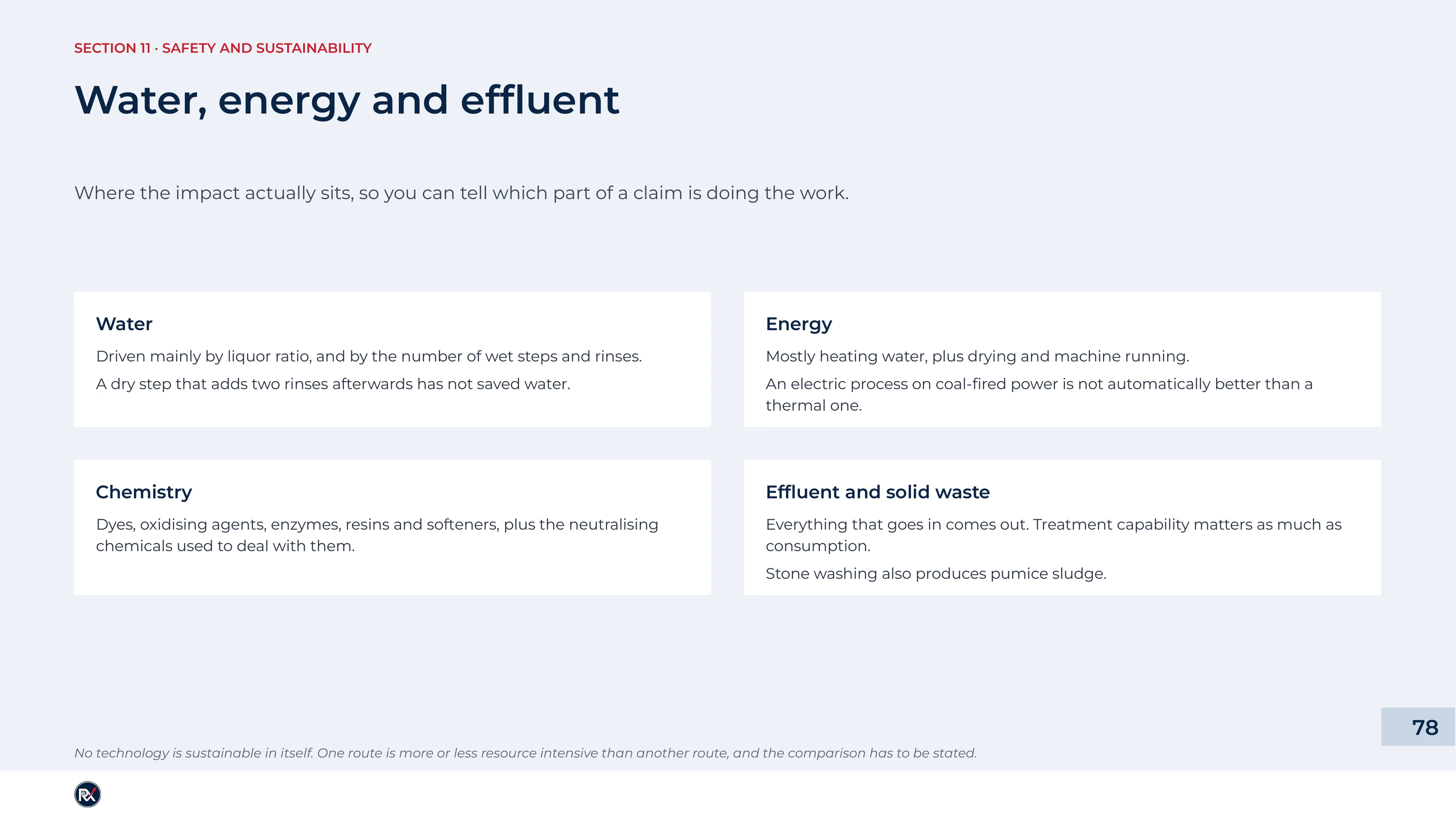 Slide 78 of 85: Water, energy and effluent